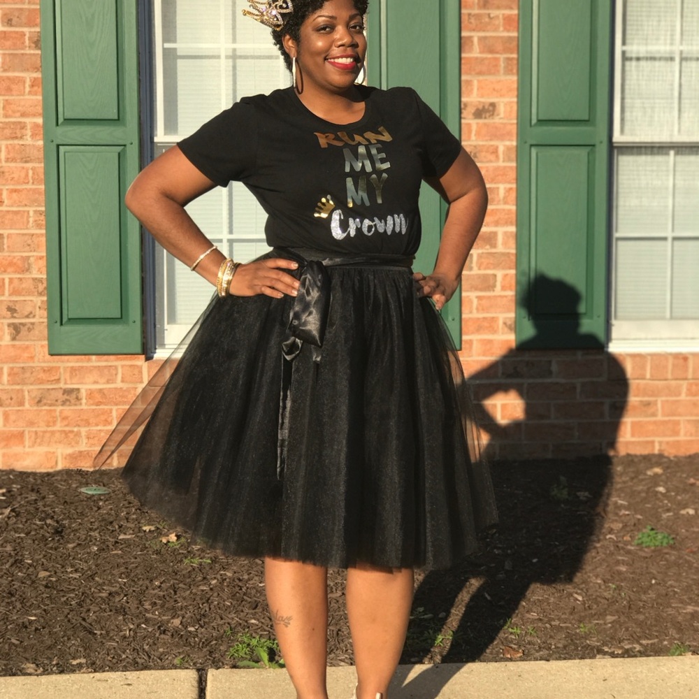 Elegant Black Tulle Skirt